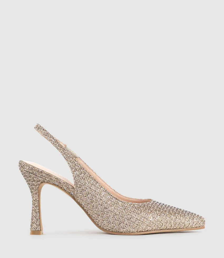 ARILLA85 Slingback Pump in Copper Metallic Fabric sold by Edward Meller product image thumbnail 2