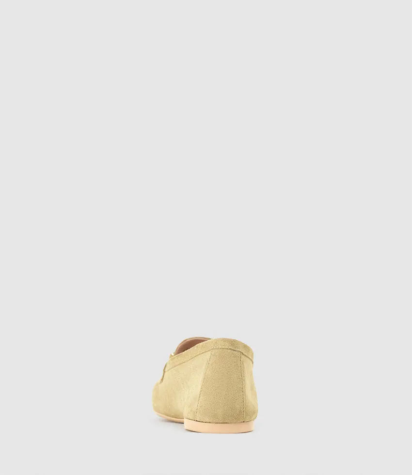 GALINA Loafer with Gold Trim in Sand Suede sold by Edward Meller product image thumbnail 3