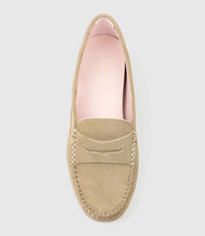 GAMET Loafer with Stitching in Sand Suede sold by Edward Meller product image thumbnail 4
