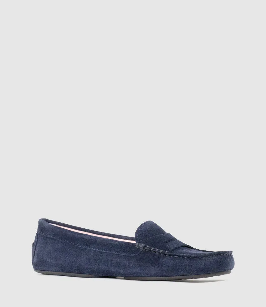 GAMET Loafer with Stitching in Navy Suede sold by Edward Meller product image thumbnail 2