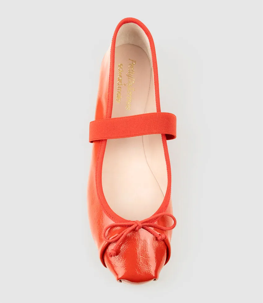 EFFIE Ruched Ballet with Strap in Red Patent sold by Edward Meller product image thumbnail 4
