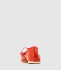 EFFIE Ruched Ballet with Strap in Red Patent sold by Edward Meller