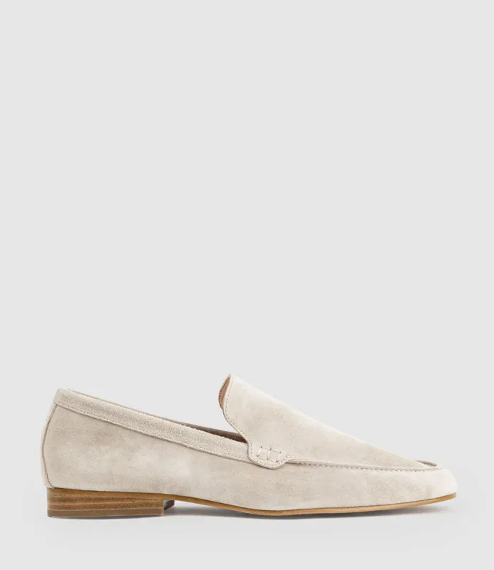 HALT Stitched Loafer in Ash Suede sold by Edward Meller