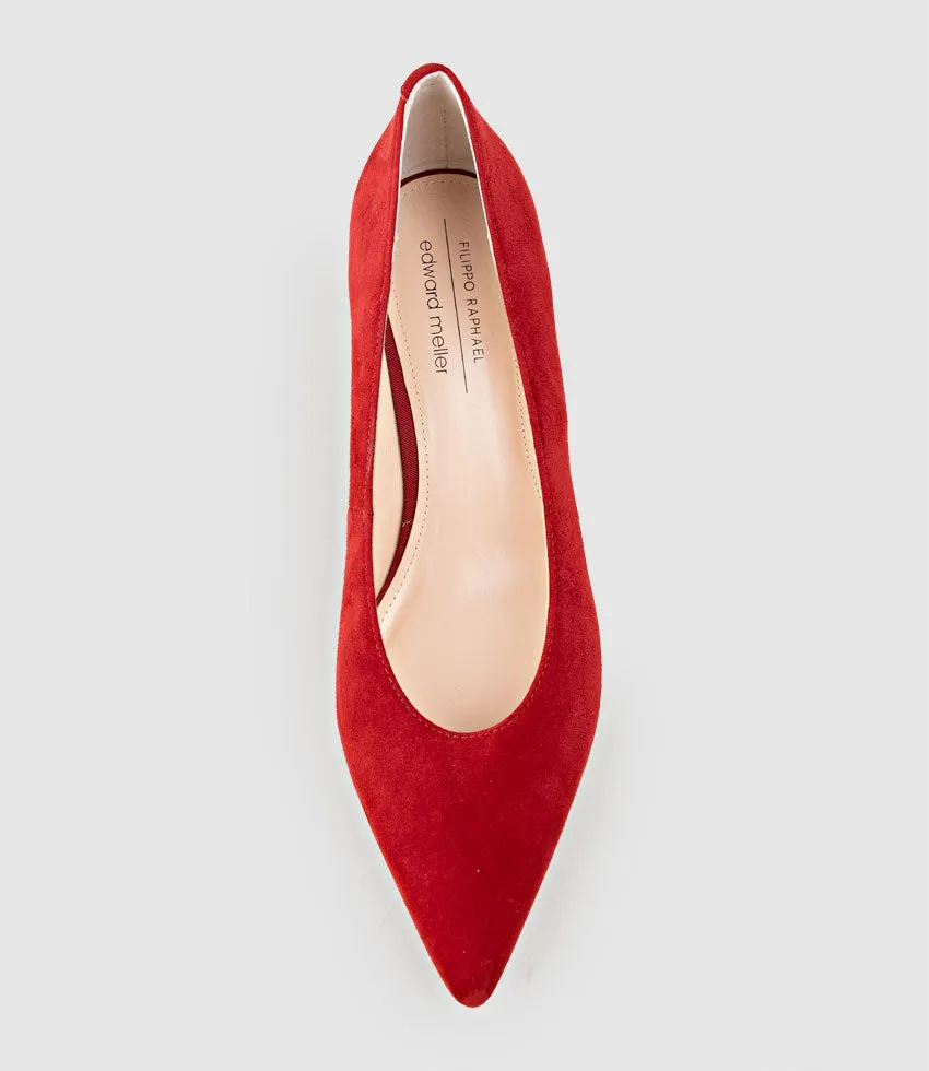 COSETTE55 Choked Up Pump in Cherry Suede sold by Edward Meller product image thumbnail 4