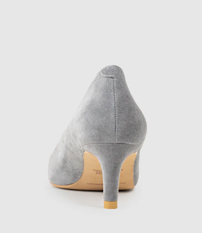 COSETTE55 Choked Up Pump in Grey Suede sold by Edward Meller product image thumbnail 3