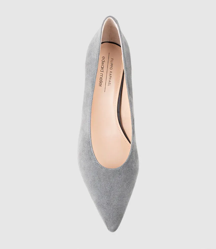 COSETTE55 Choked Up Pump in Grey Suede sold by Edward Meller product image thumbnail 4