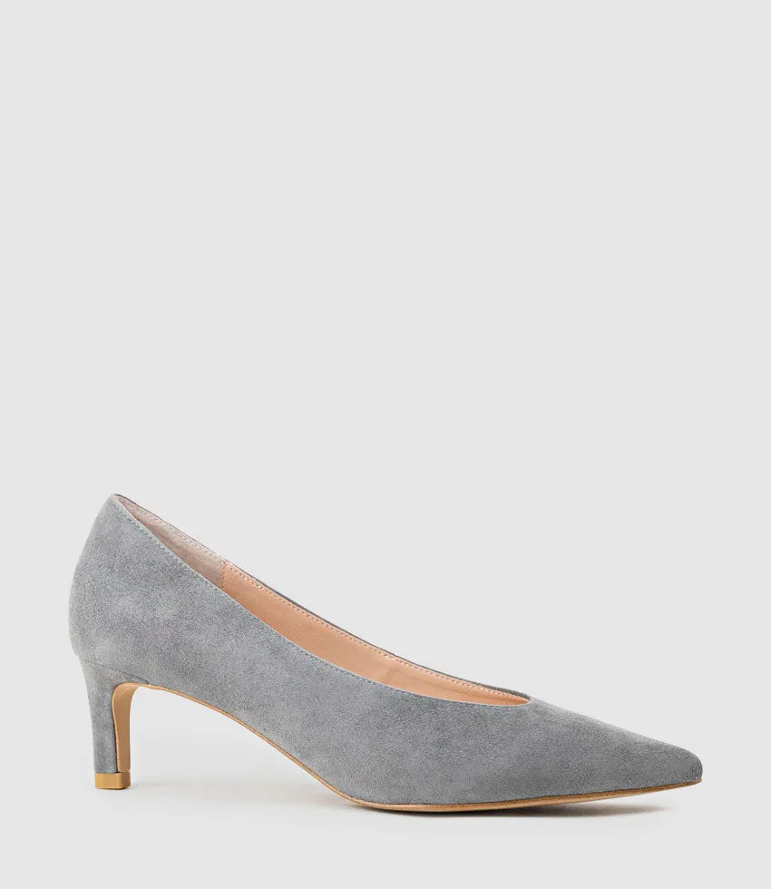 COSETTE55 Choked Up Pump in Grey Suede sold by Edward Meller product image thumbnail 2