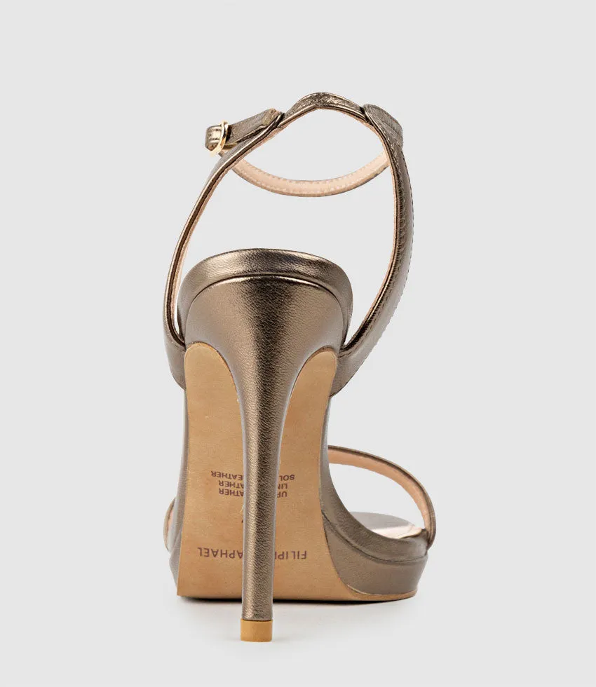 WHISPER110 Single Strap Platform Sandal in Bronze sold by Edward Meller product image thumbnail 3
