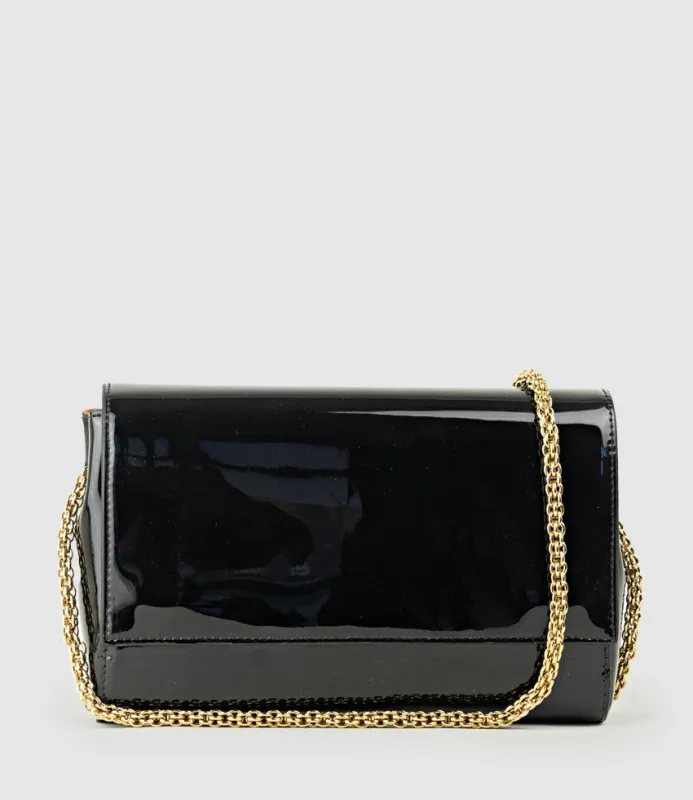 NIRIA Crossbody Bag in Black Patent sold by Edward Meller