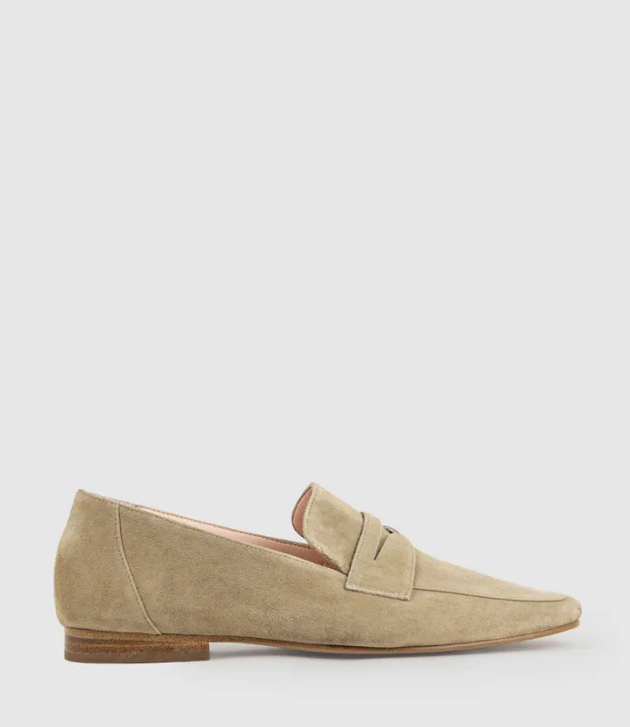 FAXON Loafer in Sahara Suede sold by Edward Meller