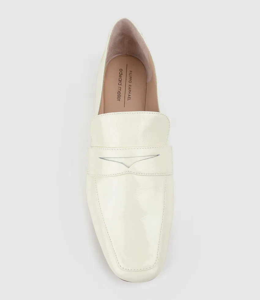 FAXON Loafer in Offwhite Crinkle Patent sold by Edward Meller product image thumbnail 4
