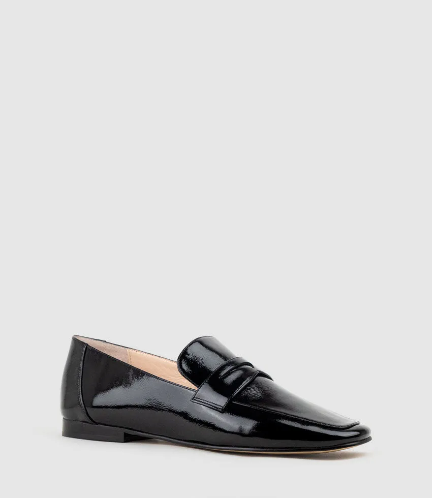 FAXON Loafer in Black Crinkle Patent sold by Edward Meller product image thumbnail 2
