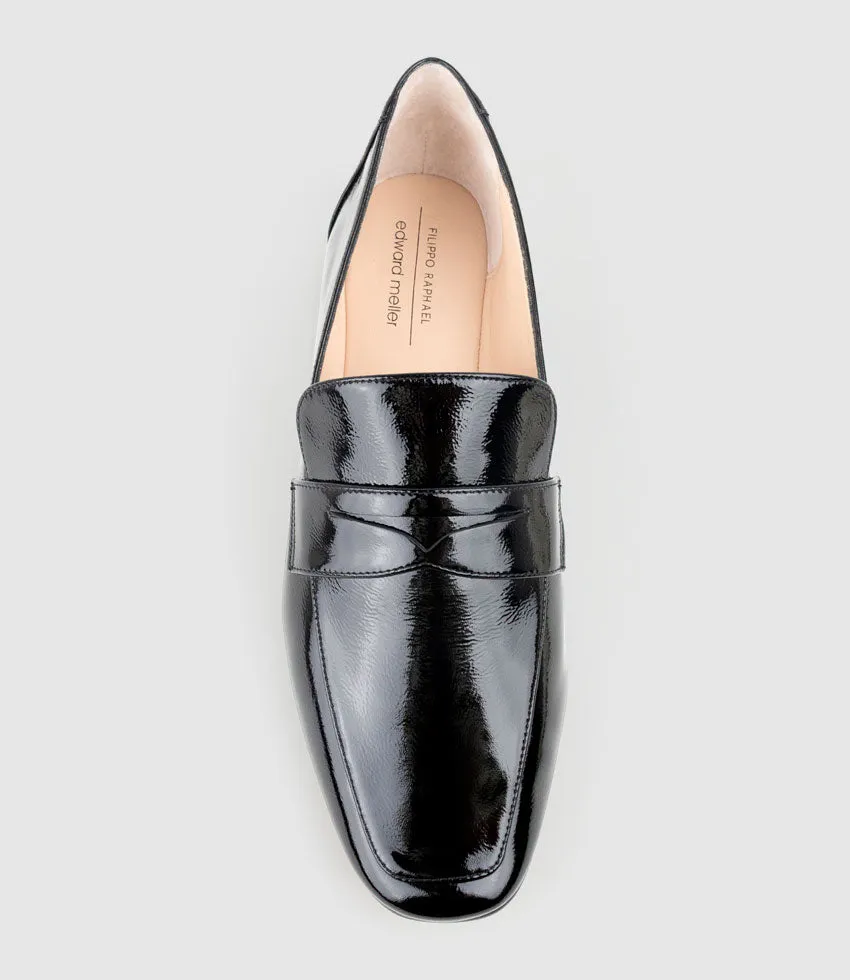 FAXON Loafer in Black Crinkle Patent sold by Edward Meller product image thumbnail 4