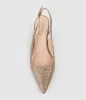 BARI55 Block Heel Slingback Pump in Copper Metallic Fabric sold by Edward Meller