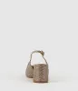 BARI55 Block Heel Slingback Pump in Copper Metallic Fabric sold by Edward Meller