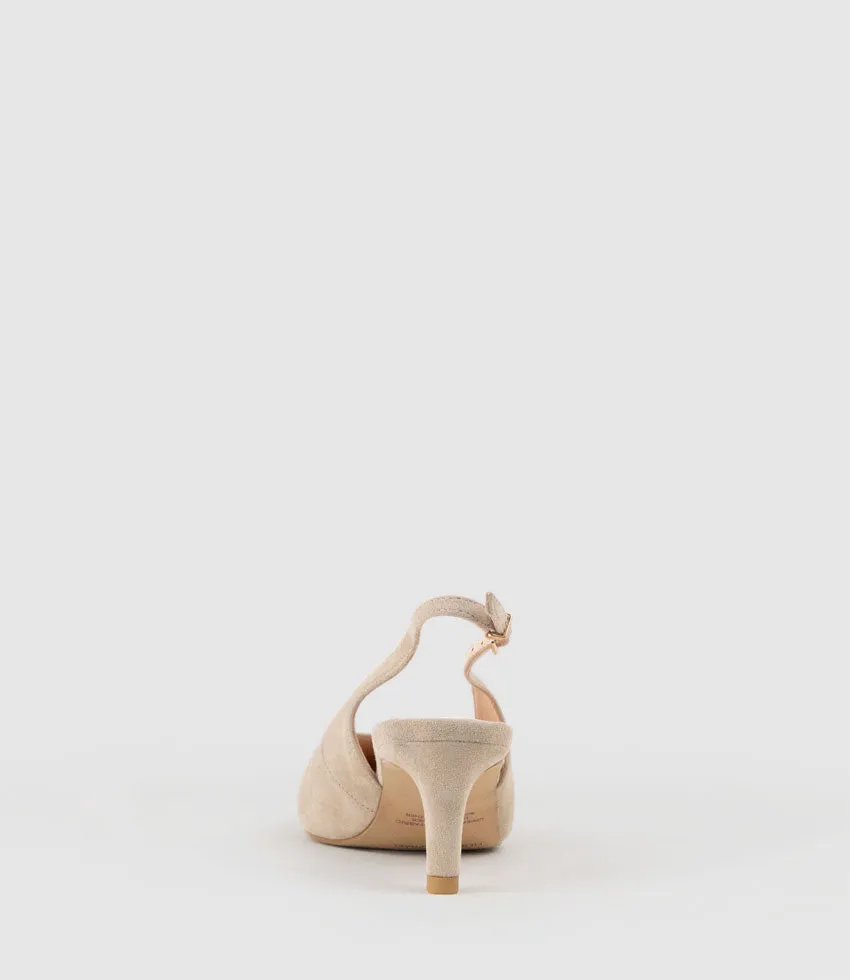 DAMA55 Choked Slingback Pump in Sand Suede sold by Edward Meller product image thumbnail 3