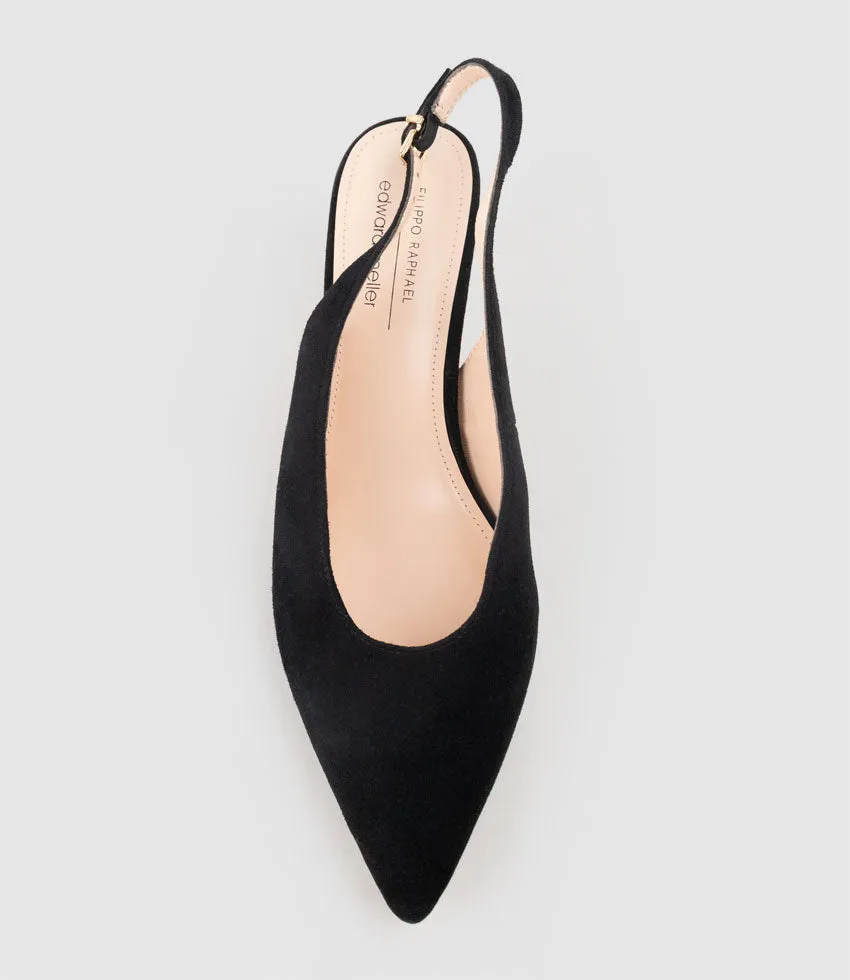 DAMA55 Choked Slingback Pump in Black Suede sold by Edward Meller product image thumbnail 4