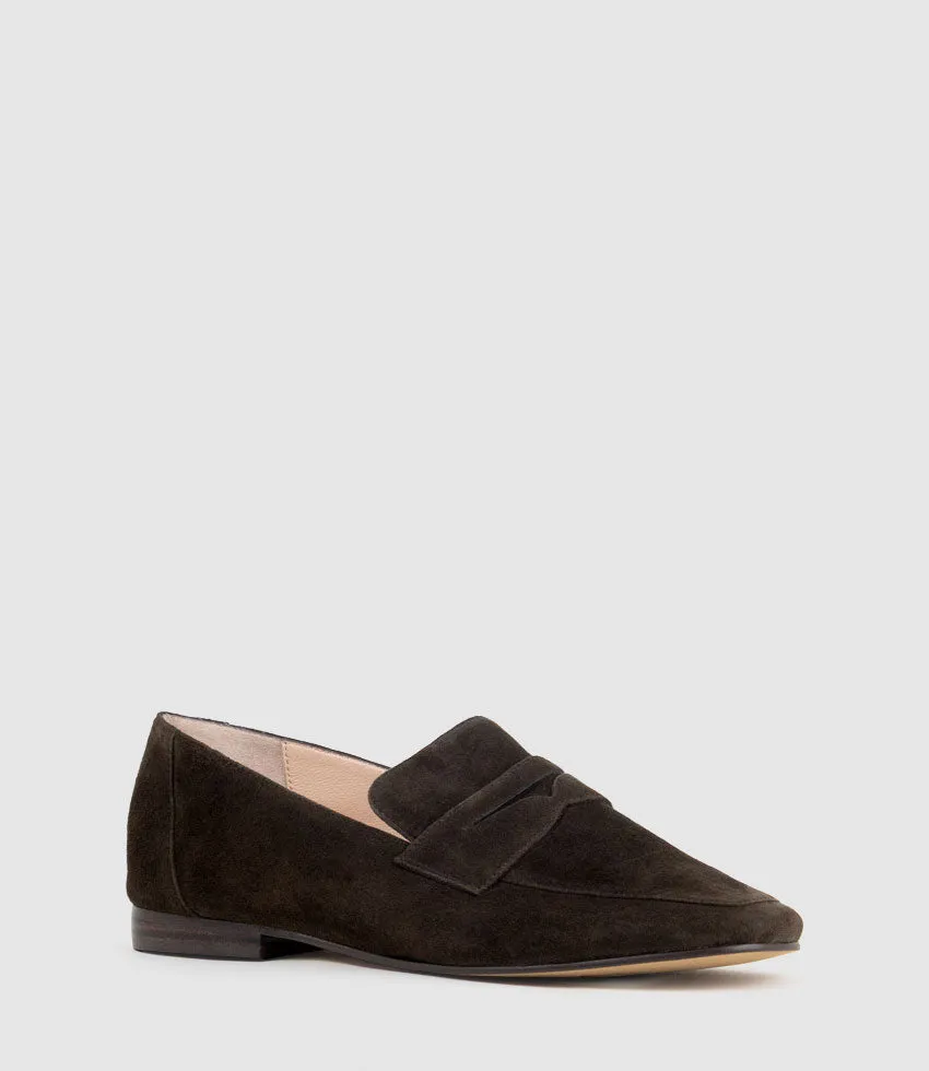 FAXON Loafer in Chocolate Suede sold by Edward Meller product image thumbnail 2