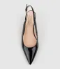 BARI55 Block Heel Slingback Pump in Black Patent sold by Edward Meller