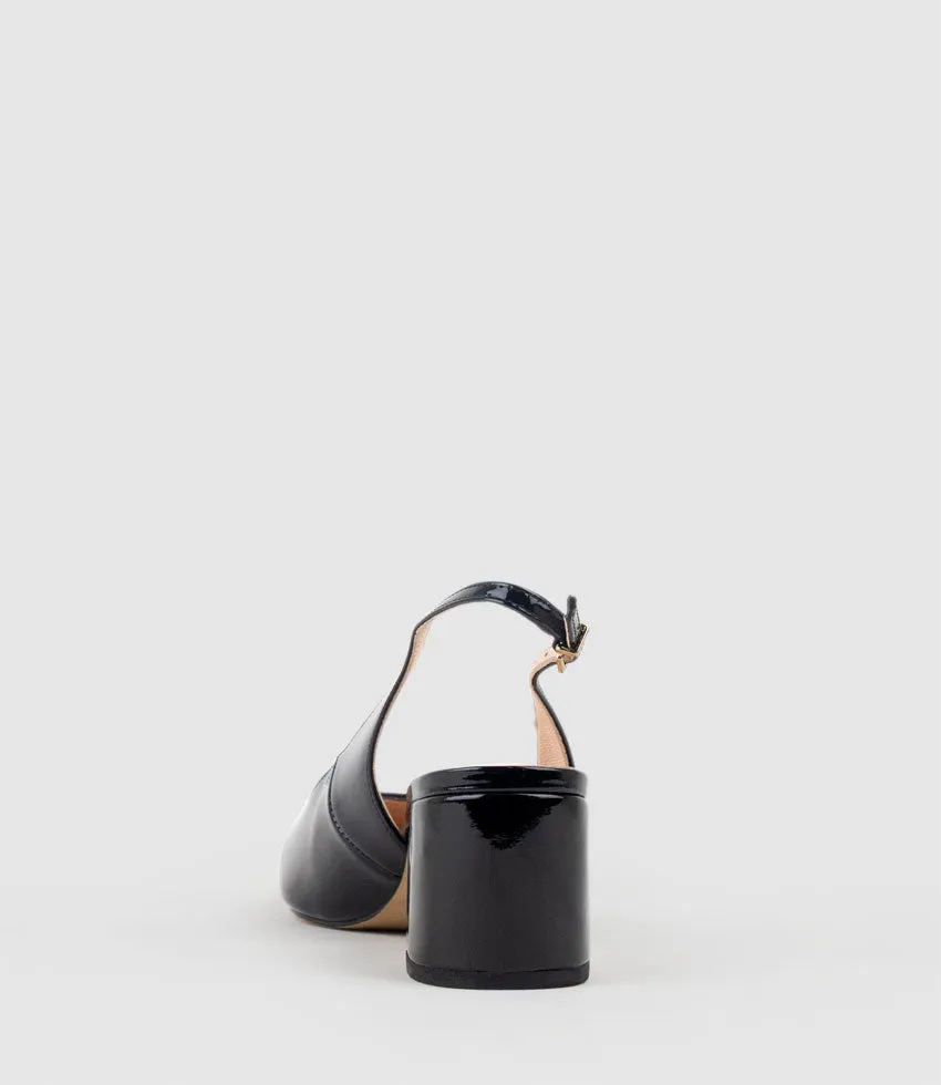 BARI55 Block Heel Slingback Pump in Black Patent sold by Edward Meller product image thumbnail 3