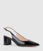 BARI55 Block Heel Slingback Pump in Black Patent sold by Edward Meller