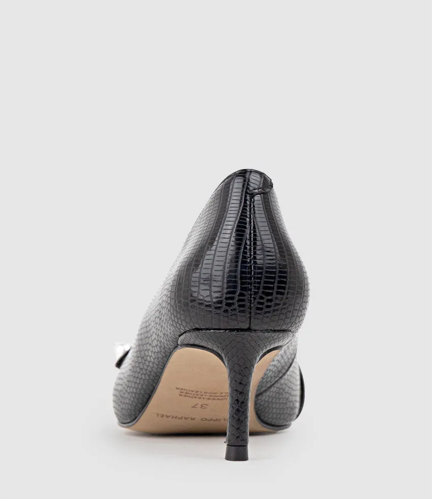 AVERE55 Choked Pump in Black Tejus Lizard Print sold by Edward Meller product image thumbnail 3