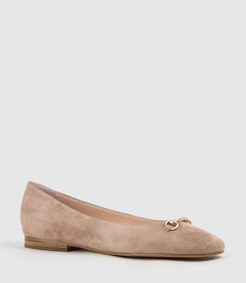 FRIA Ballet with Hardware in Nude Suede sold by Edward Meller product image thumbnail 2
