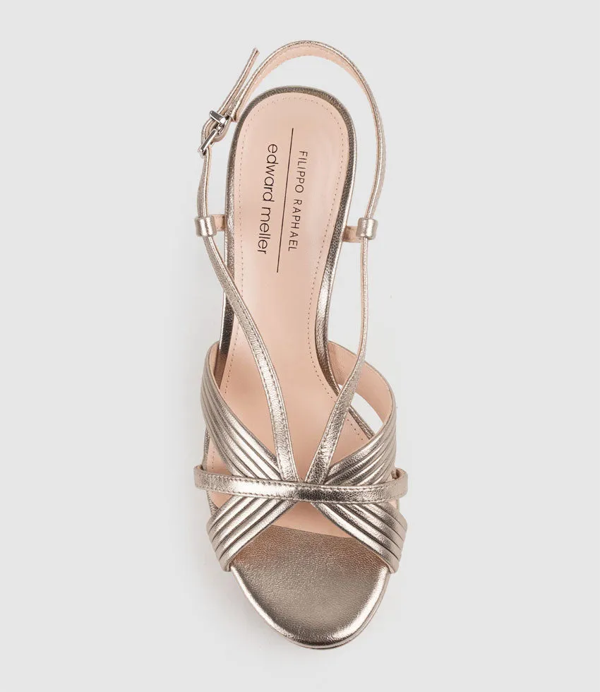 SYRO110 V Strap Platform Sandal in Pewter sold by Edward Meller product image thumbnail 4