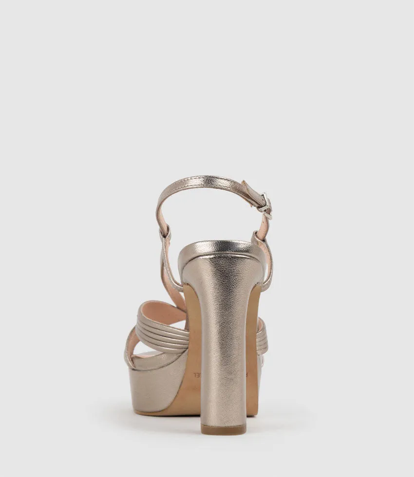 SYRO110 V Strap Platform Sandal in Pewter sold by Edward Meller product image thumbnail 3