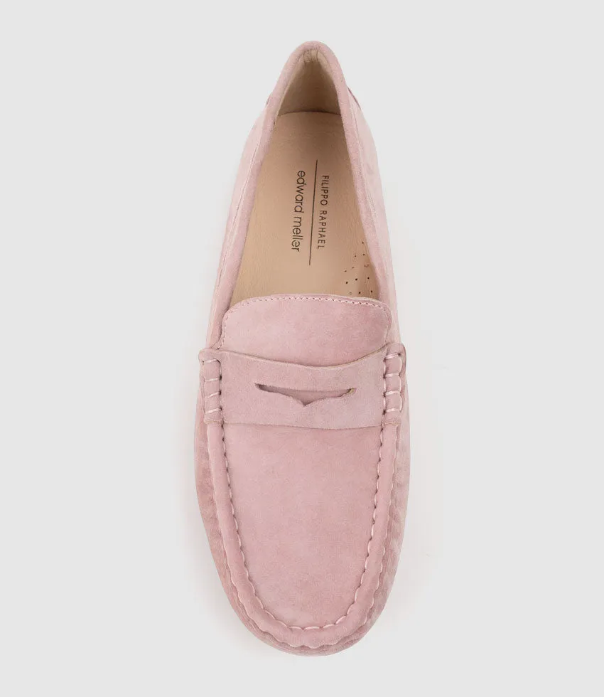 GRACEY Driving Moccasin in Petal Suede sold by Edward Meller product image thumbnail 4