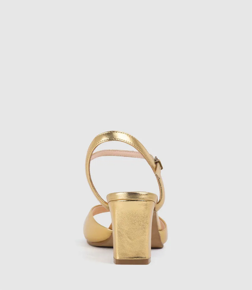 SETRA65 Sandal with Horsebit in Aged Gold sold by Edward Meller product image thumbnail 3