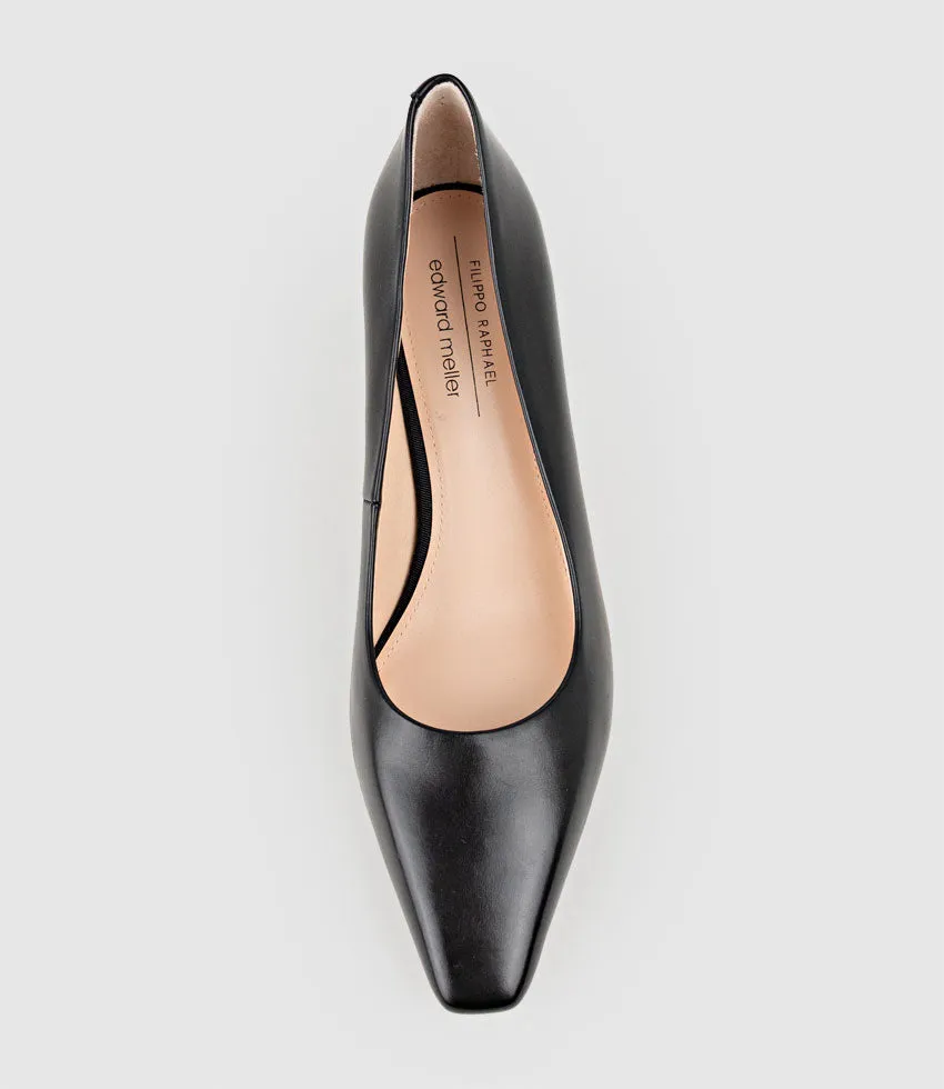 ARIEL75 Chiselled Pump in Black Calf sold by Edward Meller product image thumbnail 4