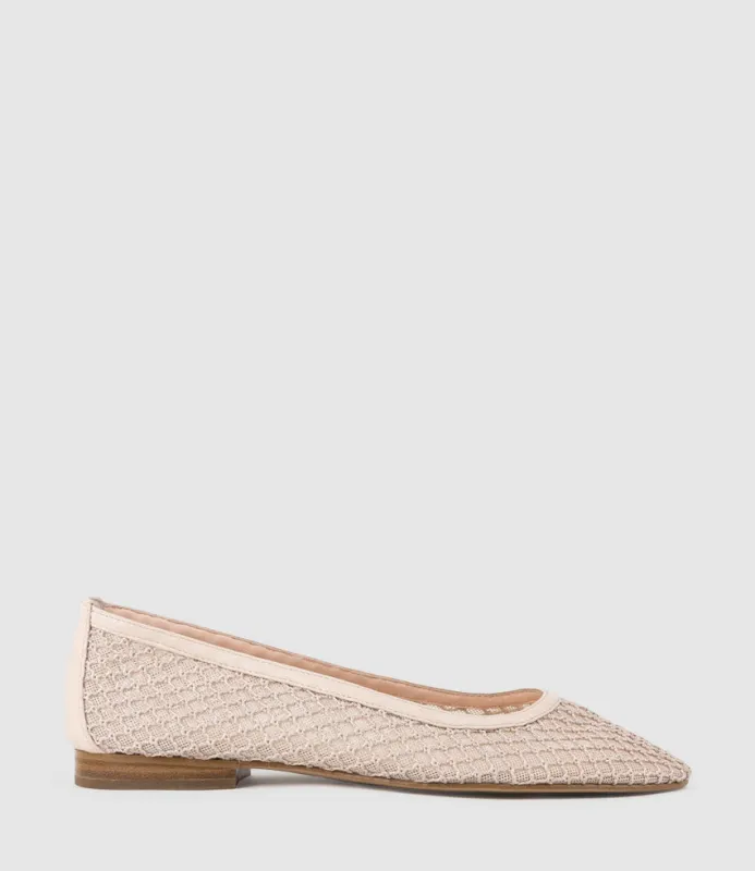 FIORA Bold Mesh Ballet in Beige sold by Edward Meller