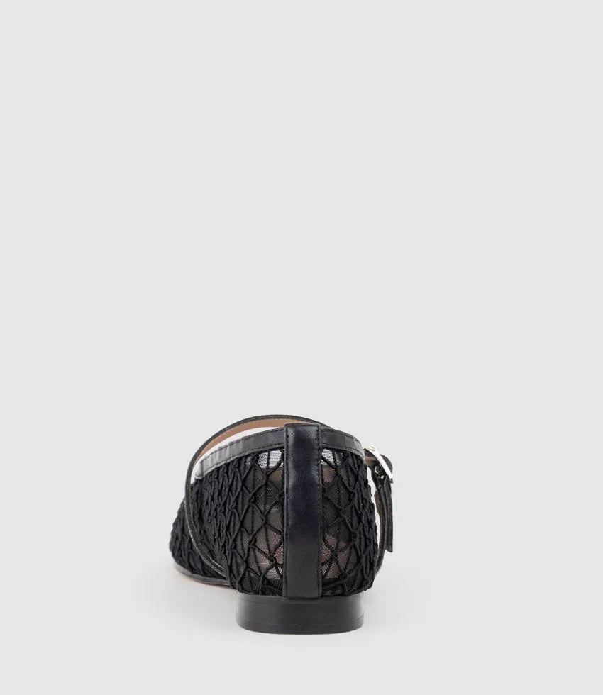FLOSSY Mesh Weave Ballet in Black sold by Edward Meller product image thumbnail 3