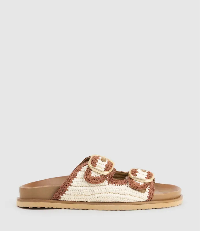 KROSS Woven Slide on Unit in Tan sold by Edward Meller