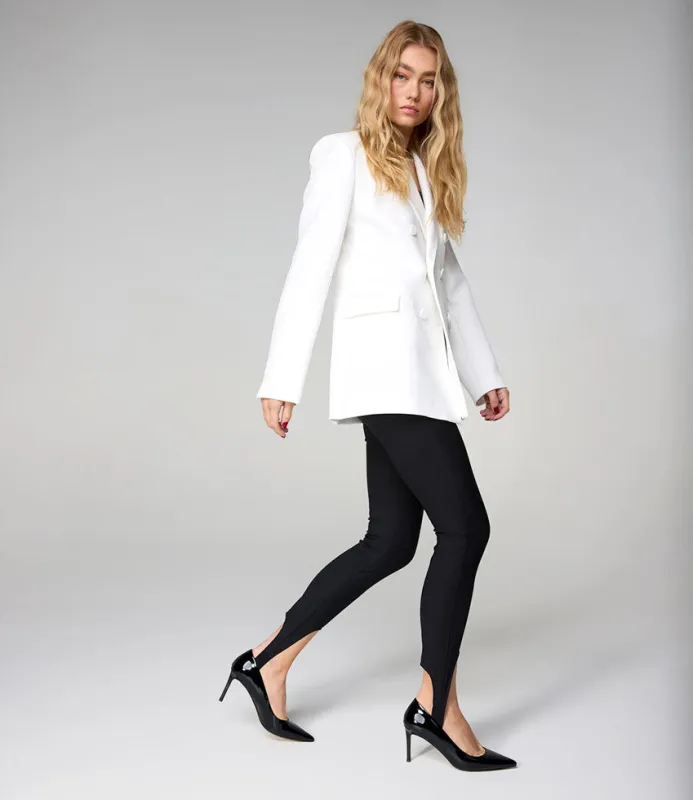 AISHA85 Pointed Pump in Black Patent sold by Edward Meller