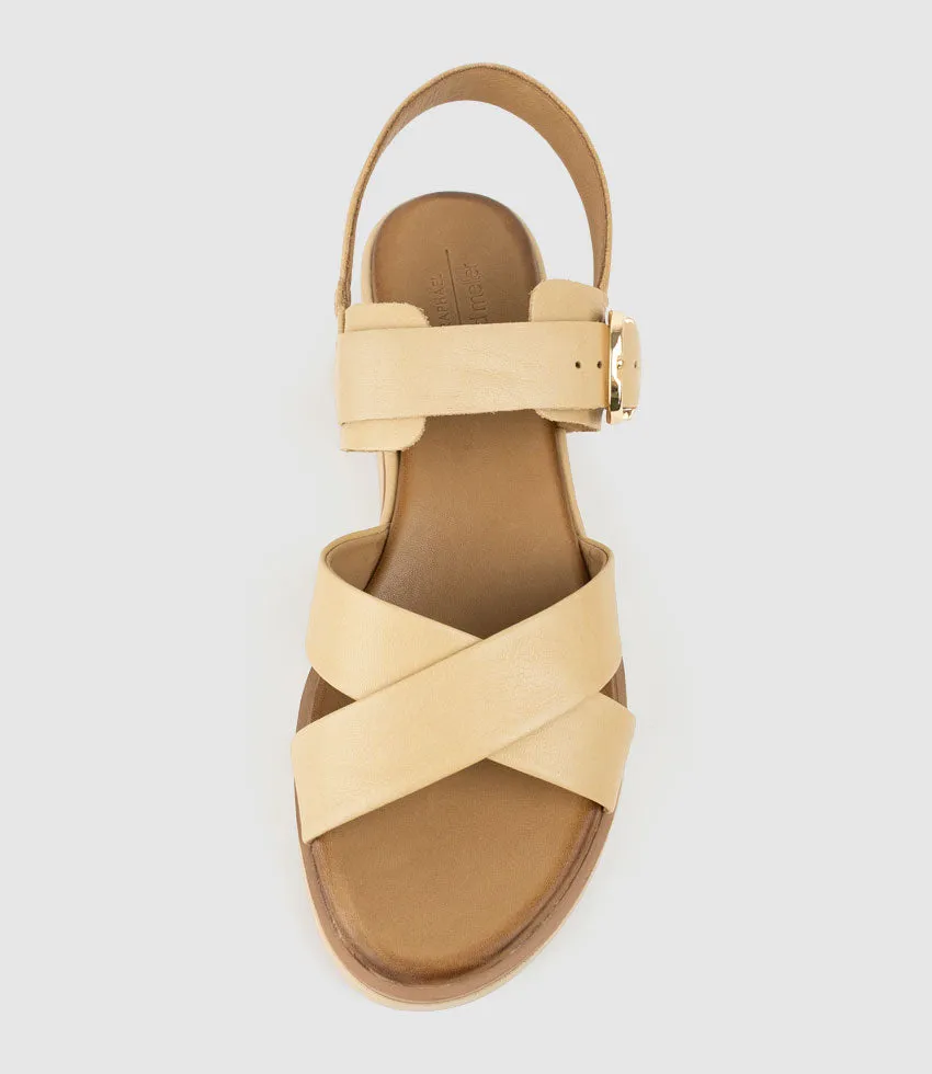SLAIN Crossover Sandal with Buckle on Unit in Beige sold by Edward Meller product image thumbnail 4
