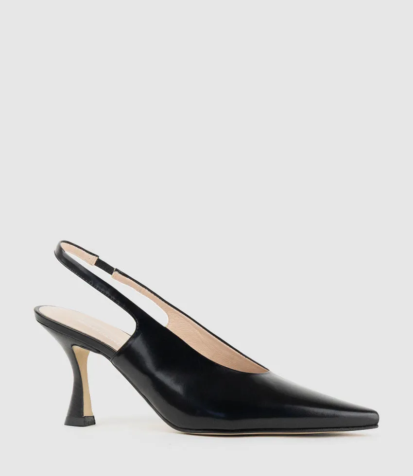 DAELYN70 Choked Up Slingback Pump in Black High Shine sold by Edward Meller product image thumbnail 2