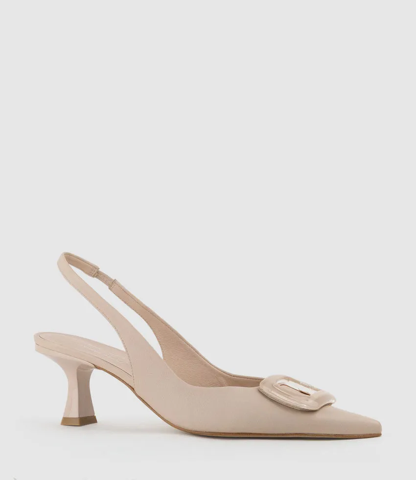 DULCIA60 Slingback Pump with Ornament in Nude sold by Edward Meller product image thumbnail 2