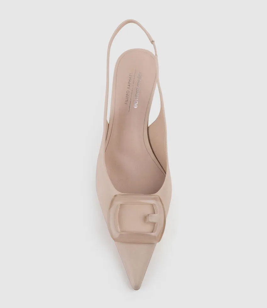 DULCIA60 Slingback Pump with Ornament in Nude sold by Edward Meller product image thumbnail 4