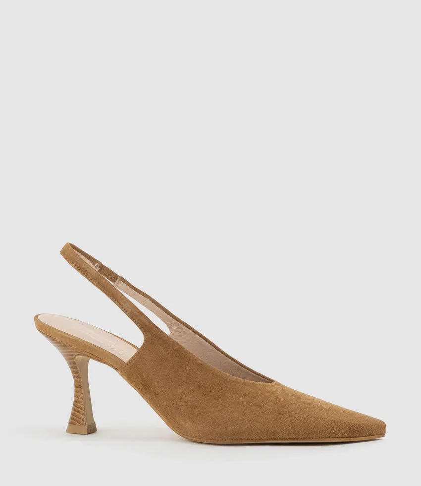 DAELYN70 Choked Up Slingback Pump in Tan Suede sold by Edward Meller product image thumbnail 2