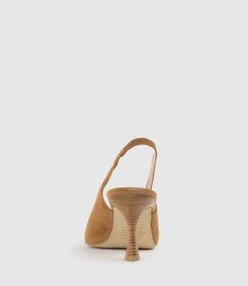 DAELYN70 Choked Up Slingback Pump in Tan Suede sold by Edward Meller product image thumbnail 3