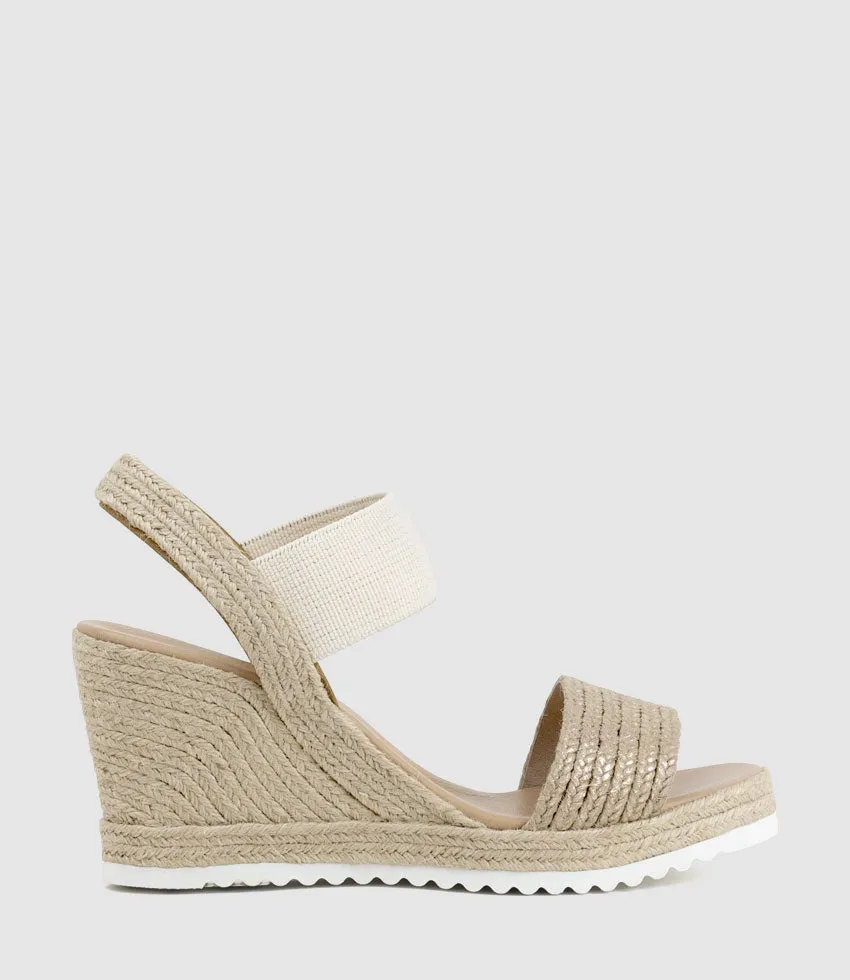 MERCEDES Elastic Crochet Espadrille in Platino sold by Edward Meller product image thumbnail 2