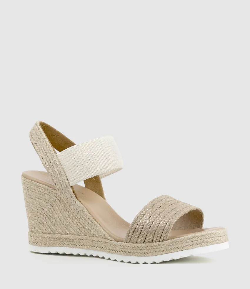 MERCEDES Elastic Crochet Espadrille in Platino sold by Edward Meller product image thumbnail 3
