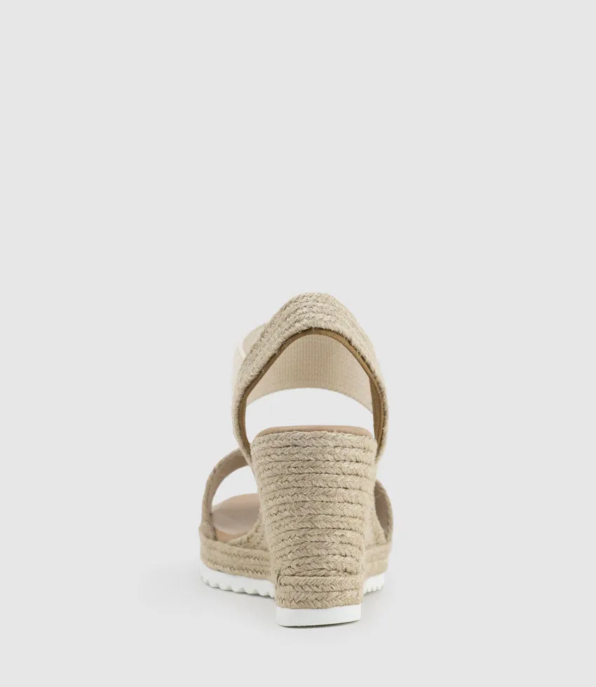 MERCEDES Elastic Crochet Espadrille in Platino sold by Edward Meller product image thumbnail 4