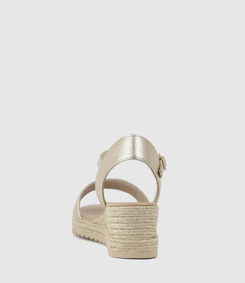 MIARA Single Strap Low Espadrille in Platino sold by Edward Meller product image thumbnail 3