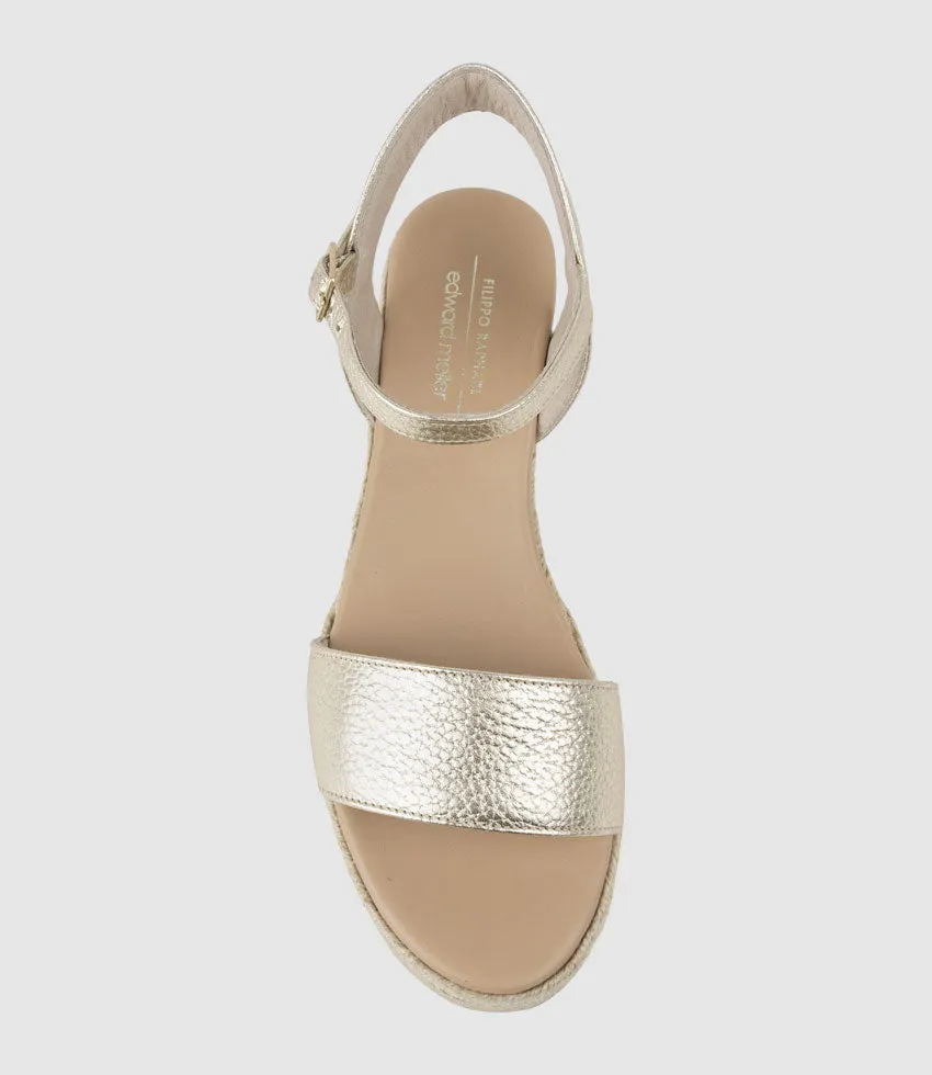 MIARA Single Strap Low Espadrille in Platino sold by Edward Meller product image thumbnail 4