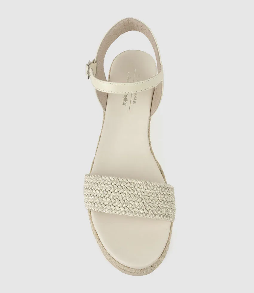 MERRIN Single Strap Low Espadrille in Natural sold by Edward Meller product image thumbnail 4