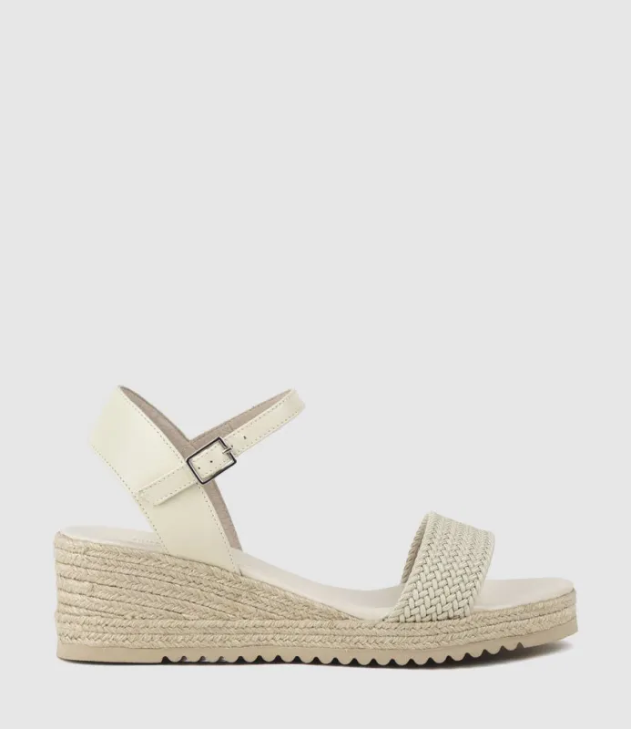MERRIN Single Strap Low Espadrille in Natural sold by Edward Meller