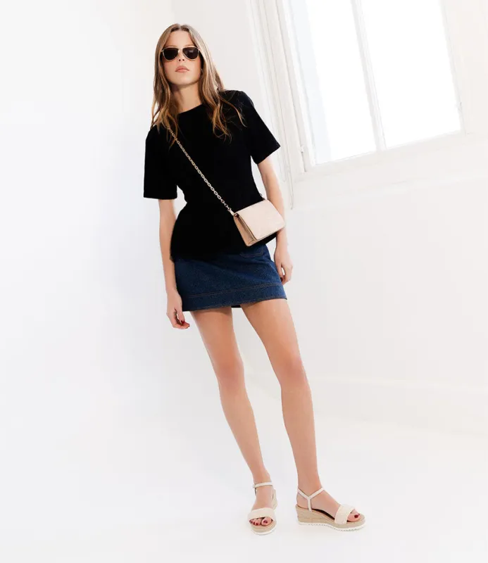 MARTINA Woven Front Espadrille in Natural sold by Edward Meller